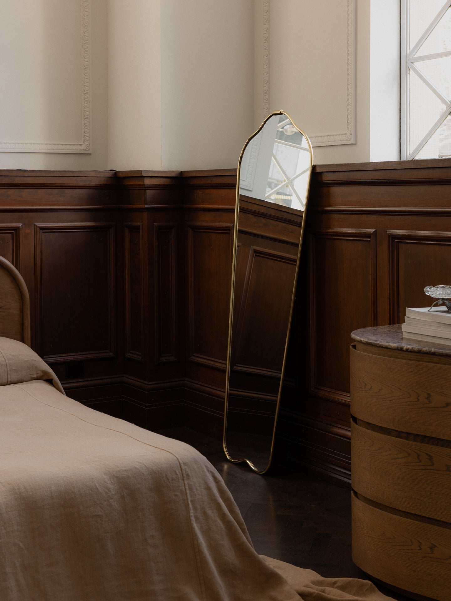 Senne Tall Mirror Brass
