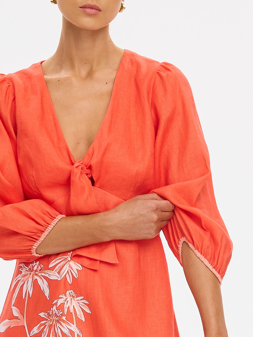 Ruby Tie Front Mini Dress