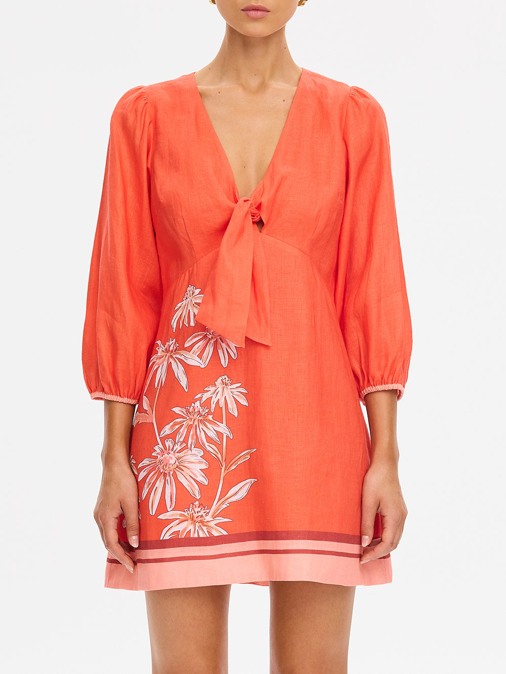 Ruby Tie Front Mini Dress