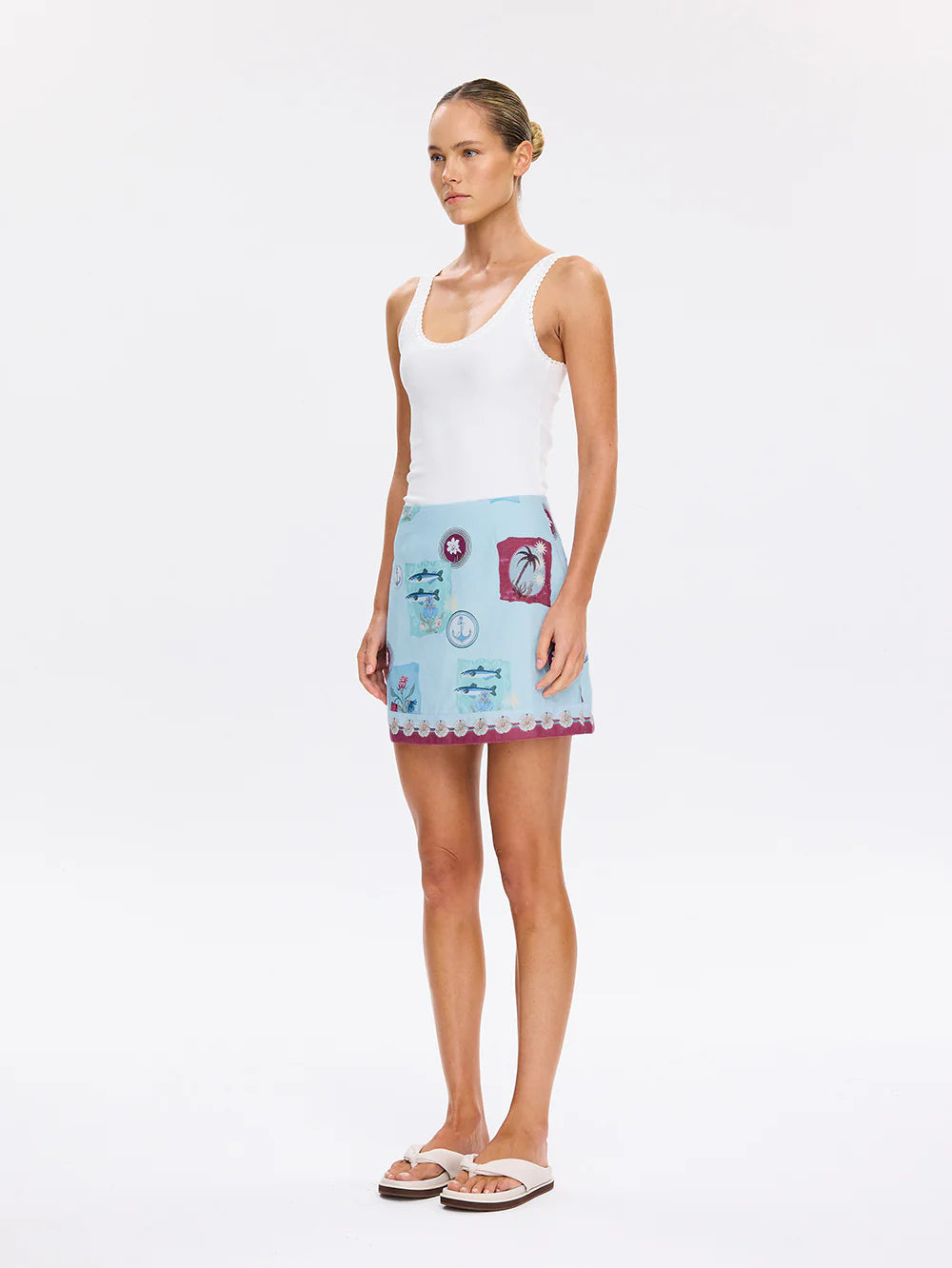 Sintra Mini Skirt Blue