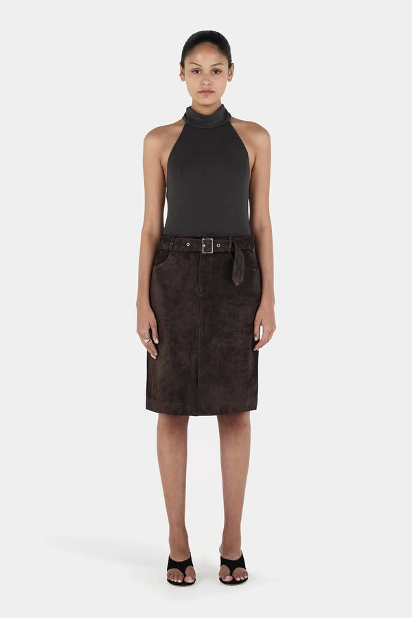 Casey Midi Leather Skirt