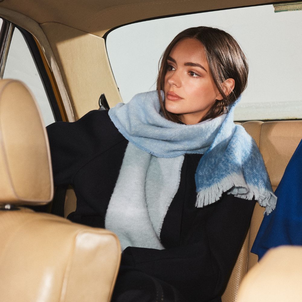 The Signal Scarf by Genevieve Smart | Frequency Blue