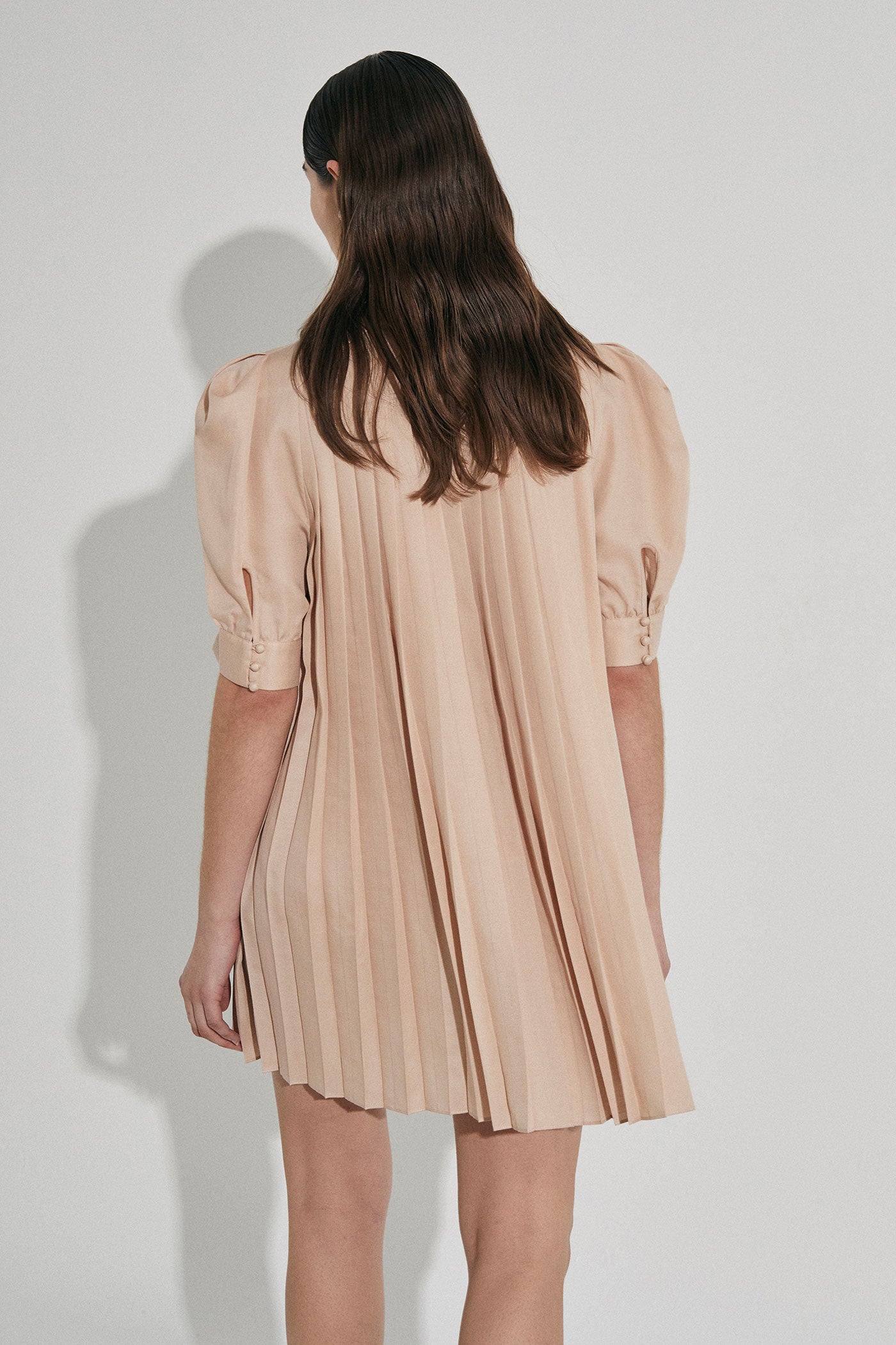 Sweet Nothing's Pleated Dress Champagne