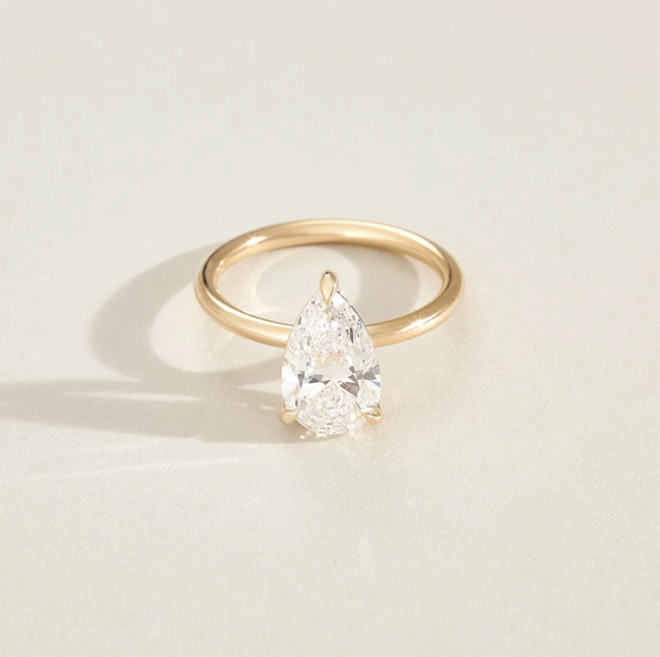 Lyla | 3ct Pear Solitaire Lab-Grown Diamond Engagement Ring