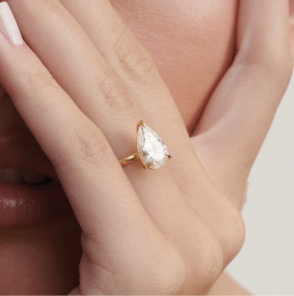 Lyla | 3ct Pear Solitaire Lab-Grown Diamond Engagement Ring