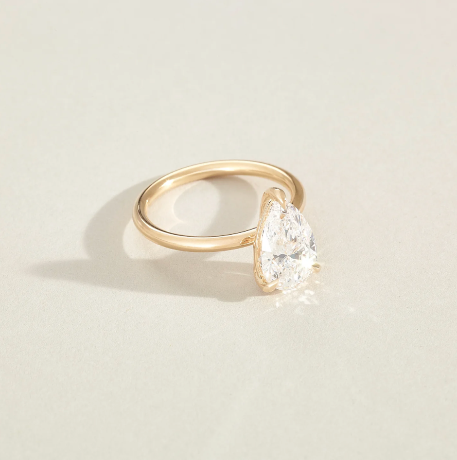 Lyla | 3ct Pear Solitaire Lab-Grown Diamond Engagement Ring