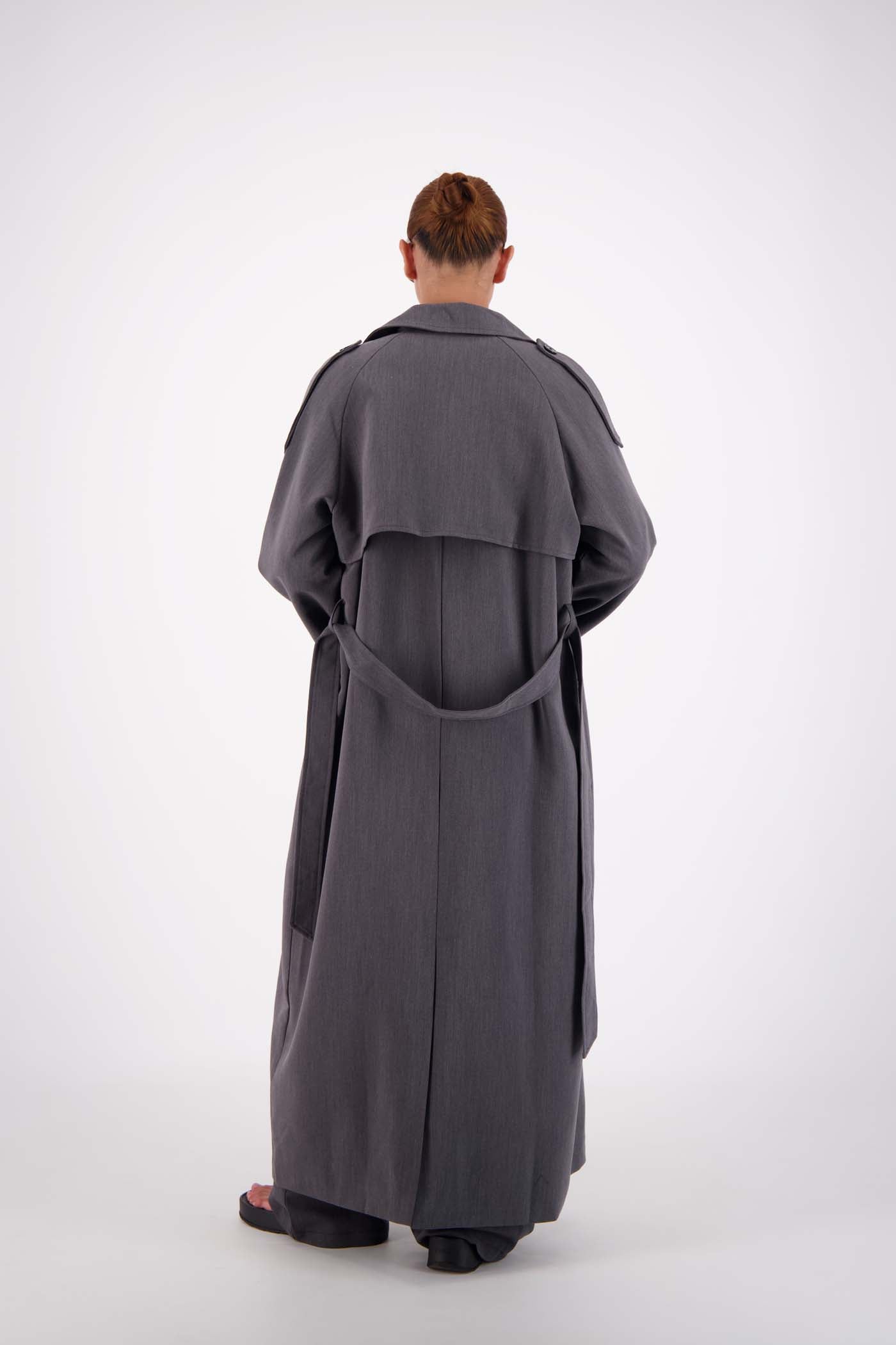 Serena Trench Steel Grey