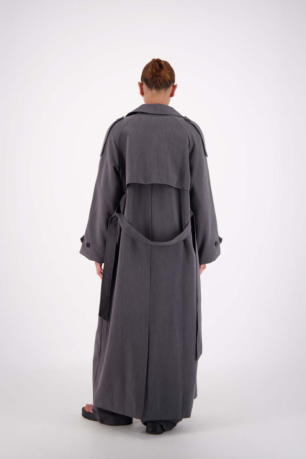 Serena Trench Steel Grey