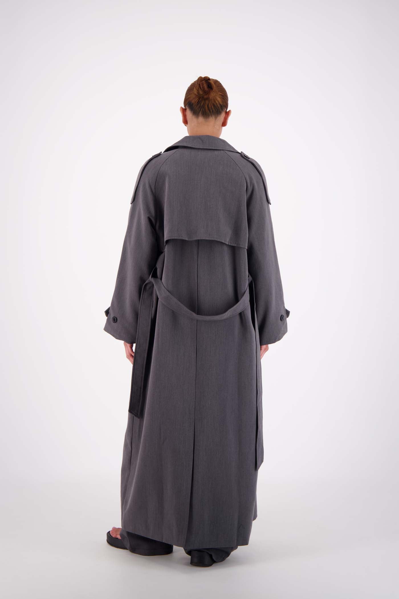 Serena Trench Steel Grey