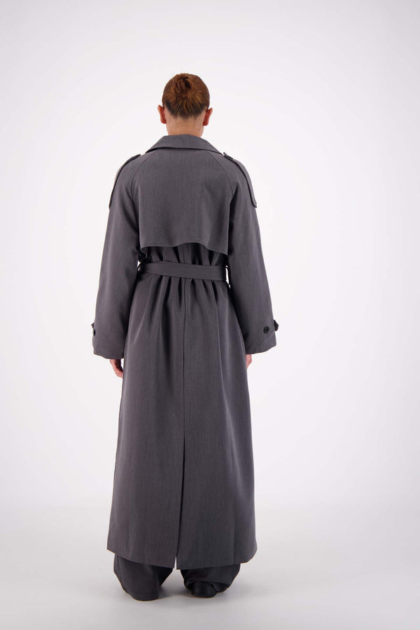 Serena Trench Steel Grey