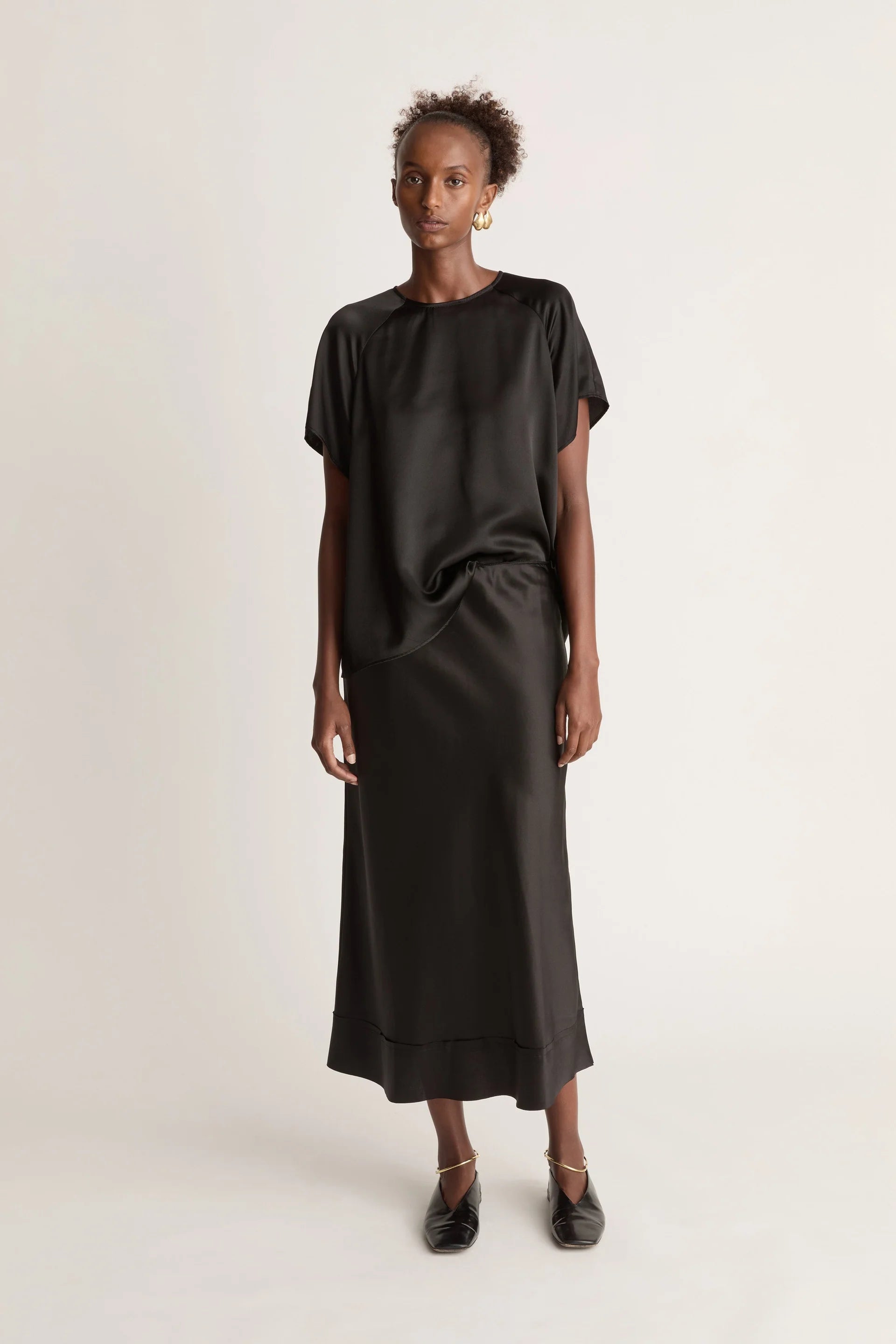 Stella Silk Satin Skirt