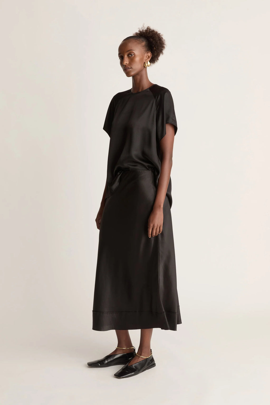 Stella Silk Satin Skirt
