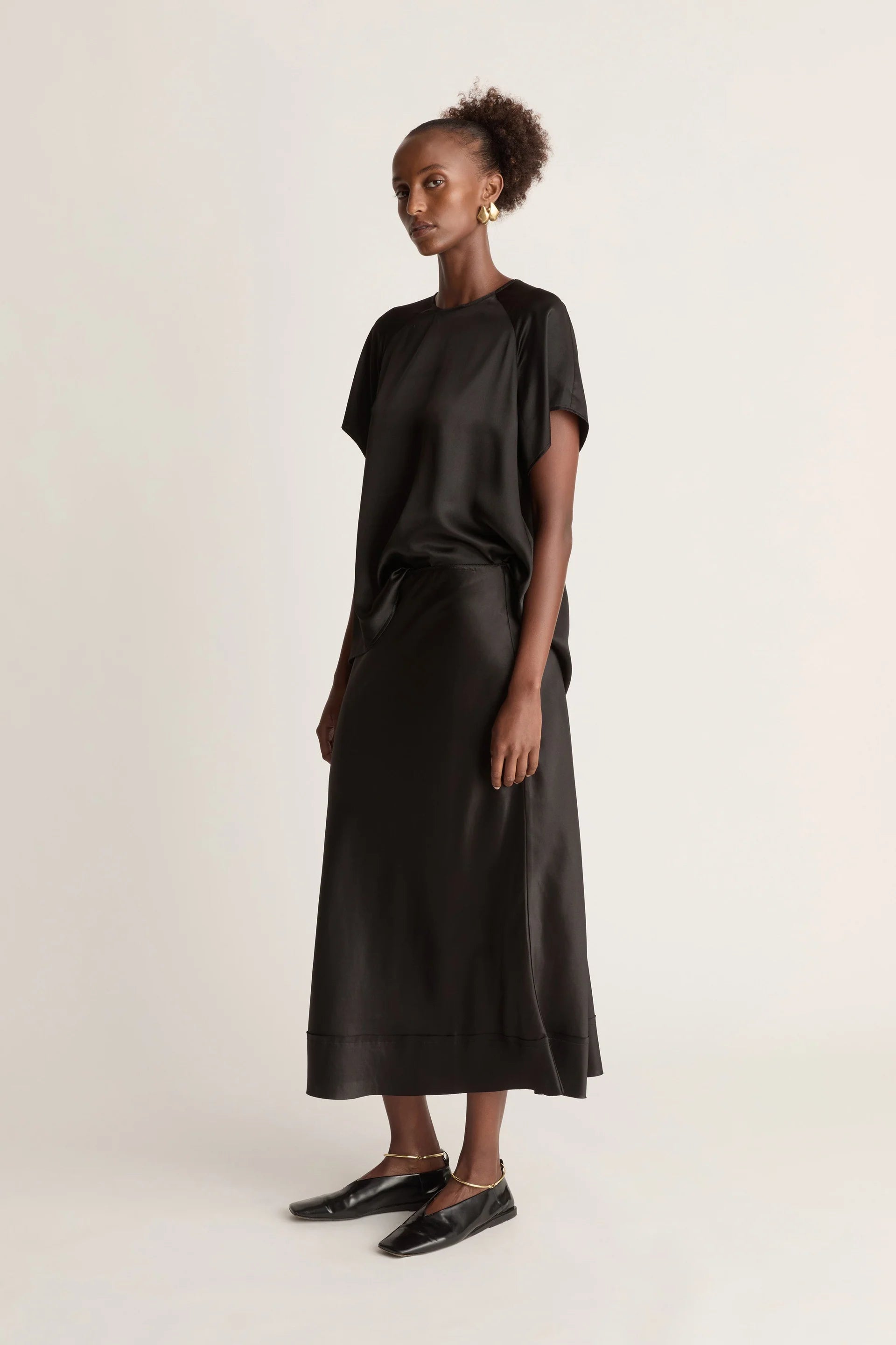 Stella Silk Satin Skirt