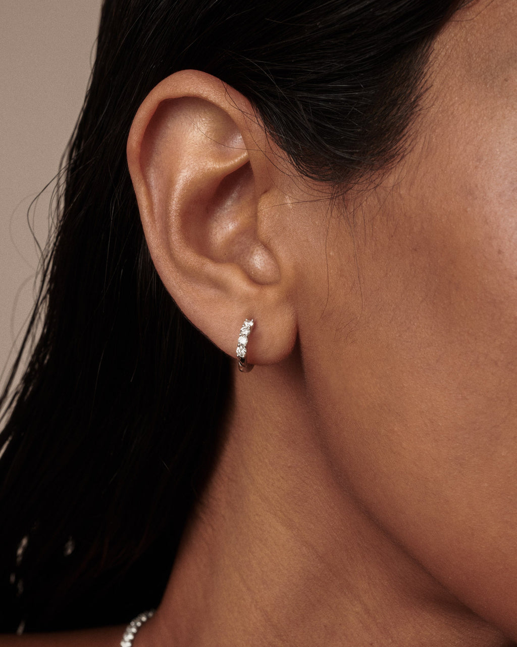 Tiny Diamond Huggies | 2mm Lab-Grown Diamond Earrings