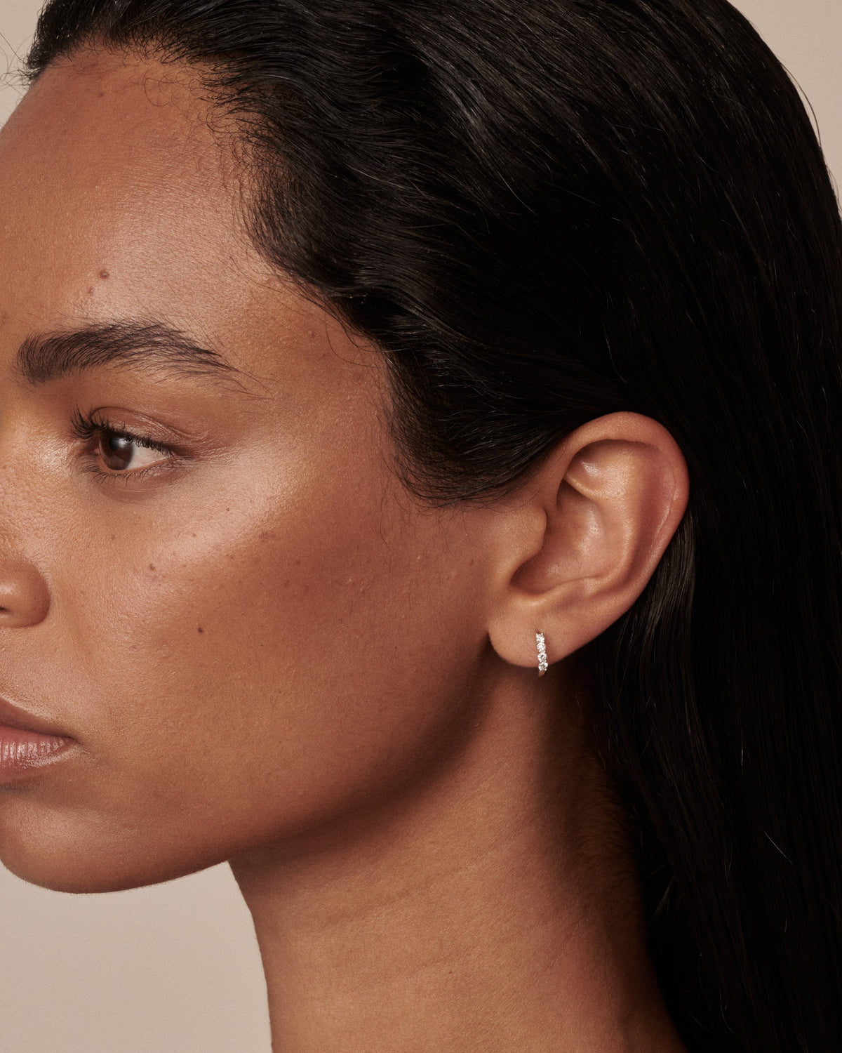 Tiny Diamond Huggies | 2mm Lab-Grown Diamond Earrings