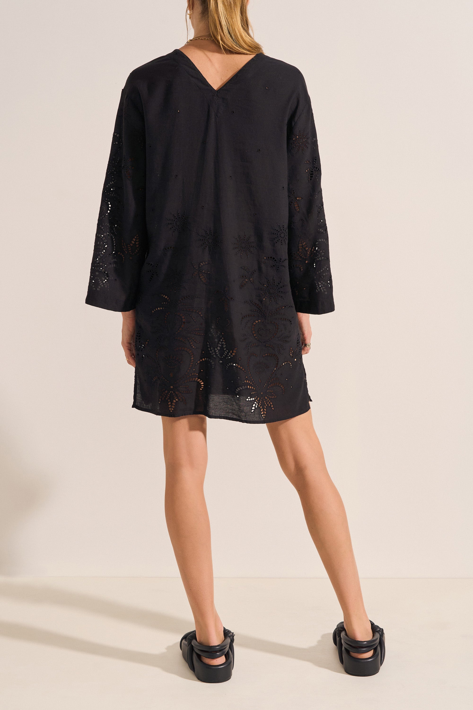 Venus Black Eyelet Tunic Dress