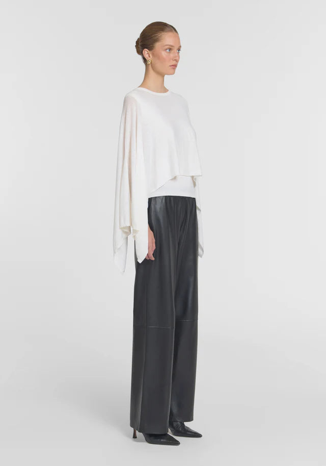 Cassius Knit Poncho Ivory