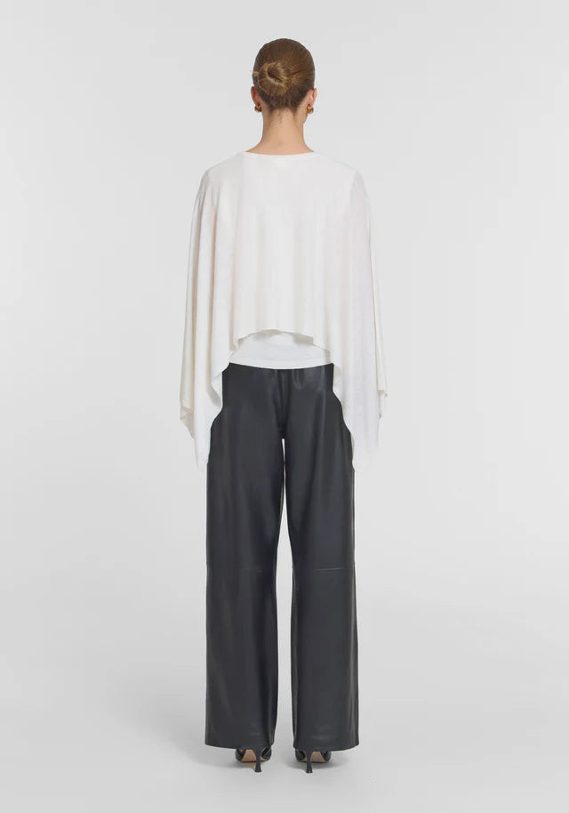 Cassius Knit Poncho Ivory