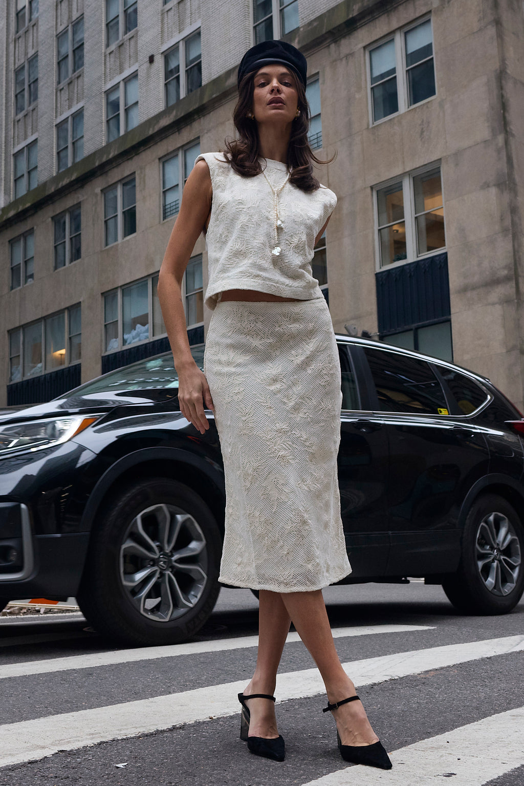 Jones Slip Skirt White