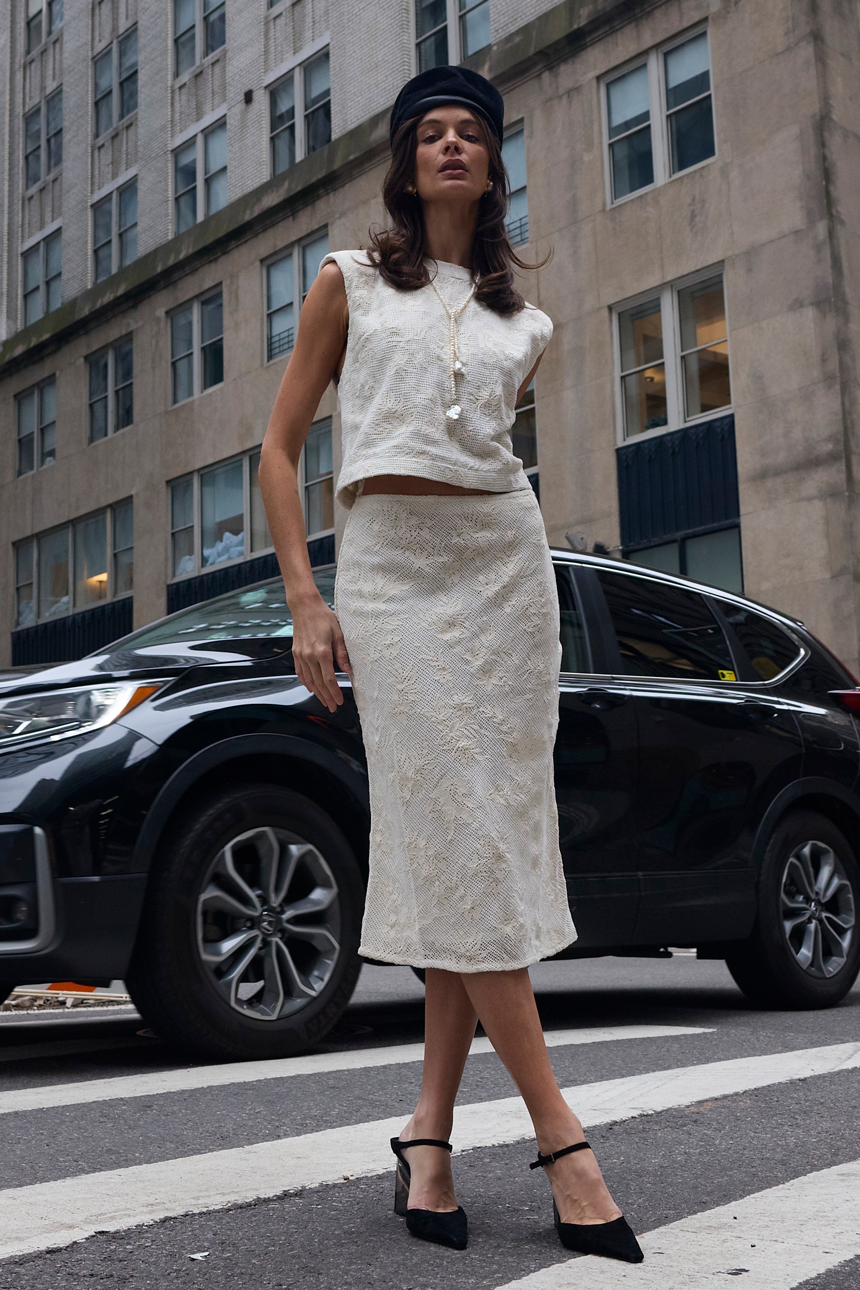 Jones Slip Skirt White