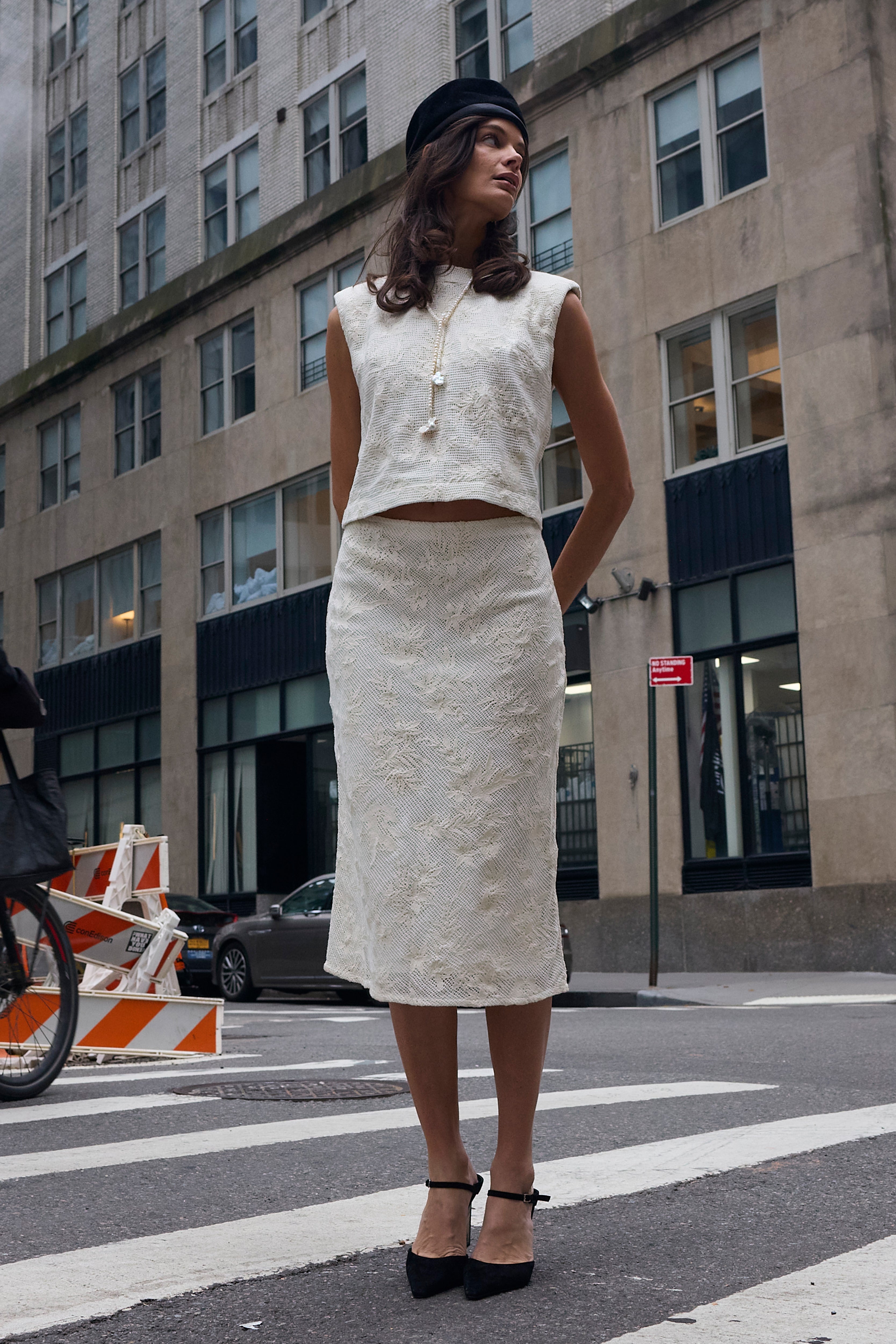 Jones Slip Skirt White