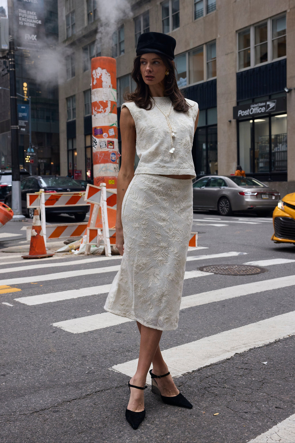 Jones Slip Skirt White