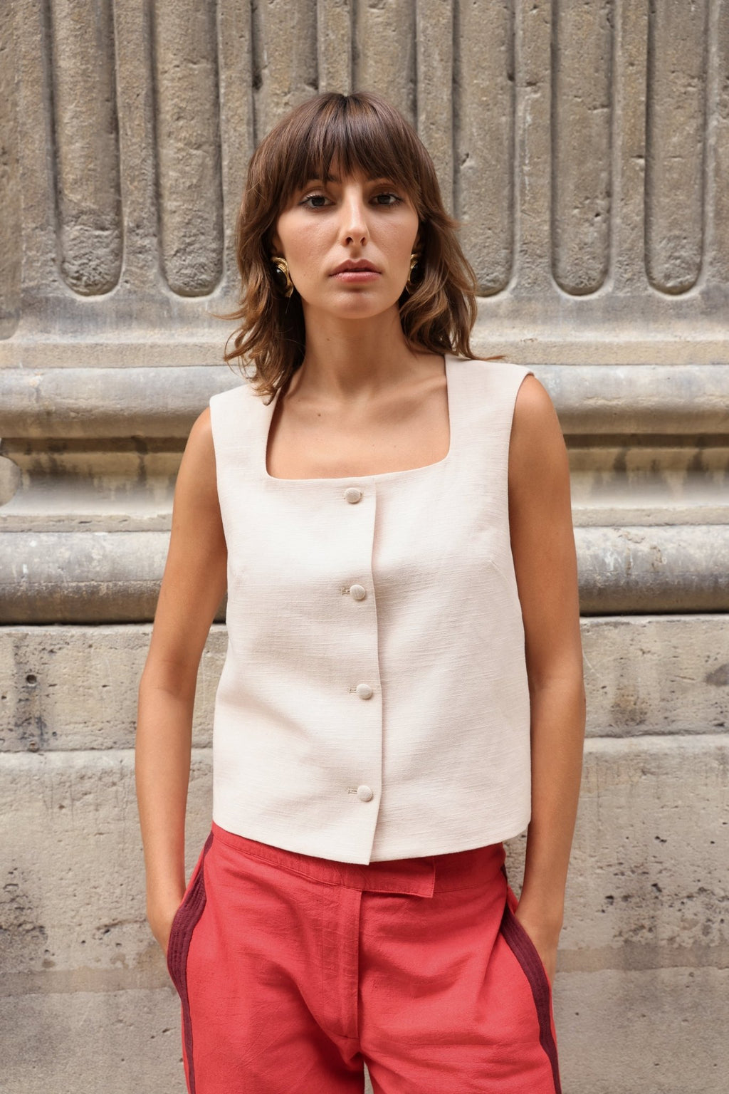 Clyde Vest Cream
