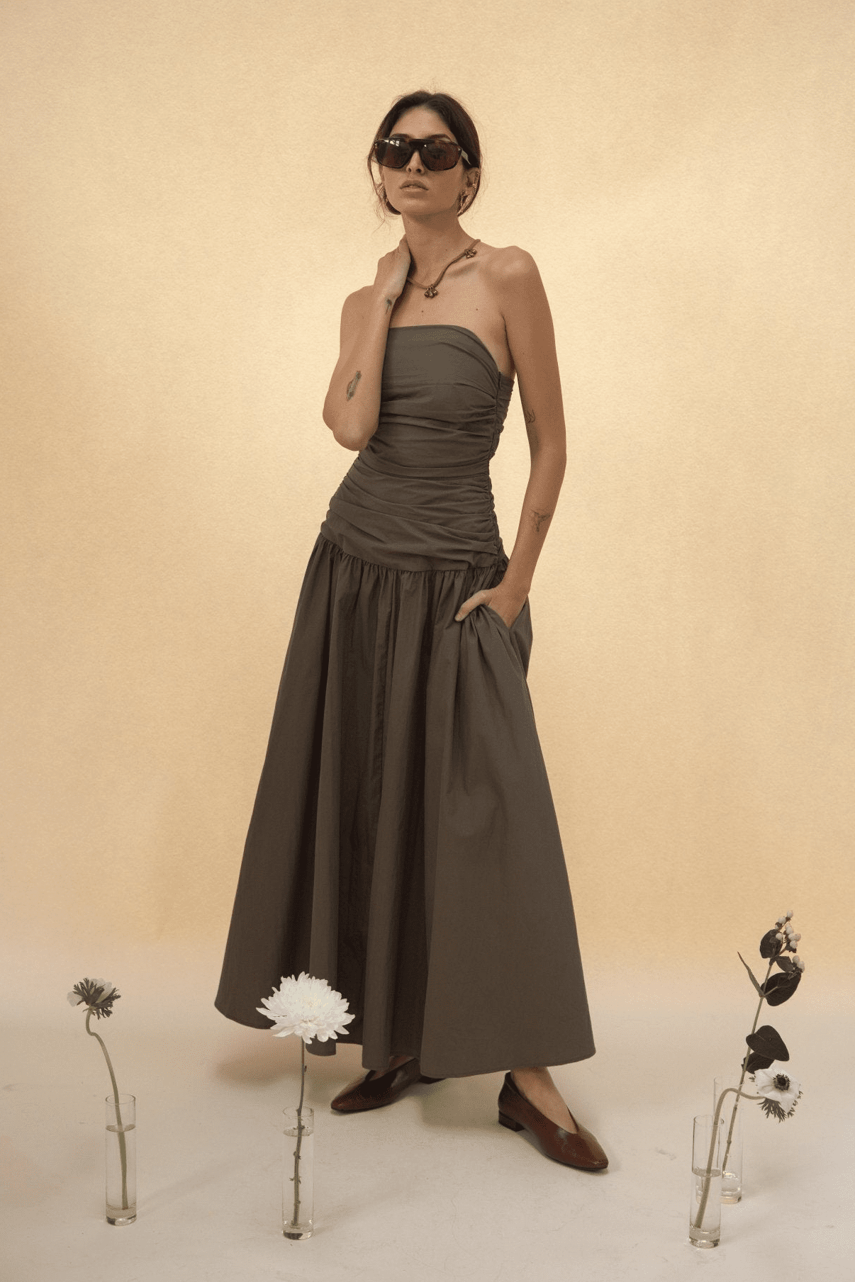 Gigi Strapless Olive
