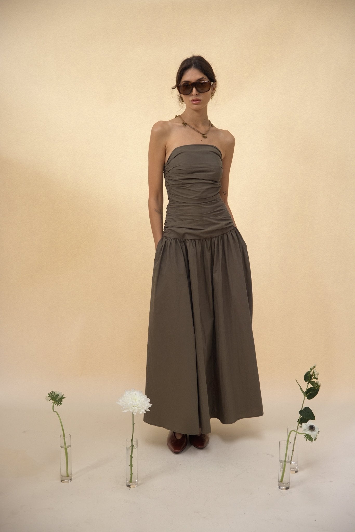Gigi Strapless Olive