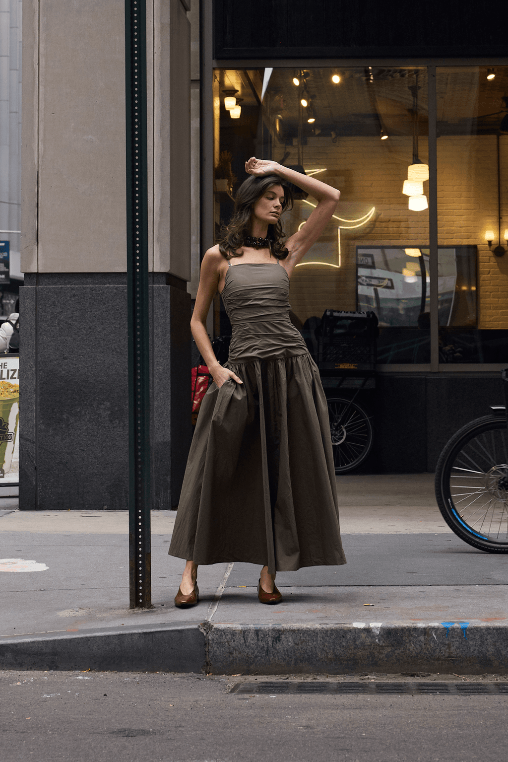 Gigi Strapless Olive