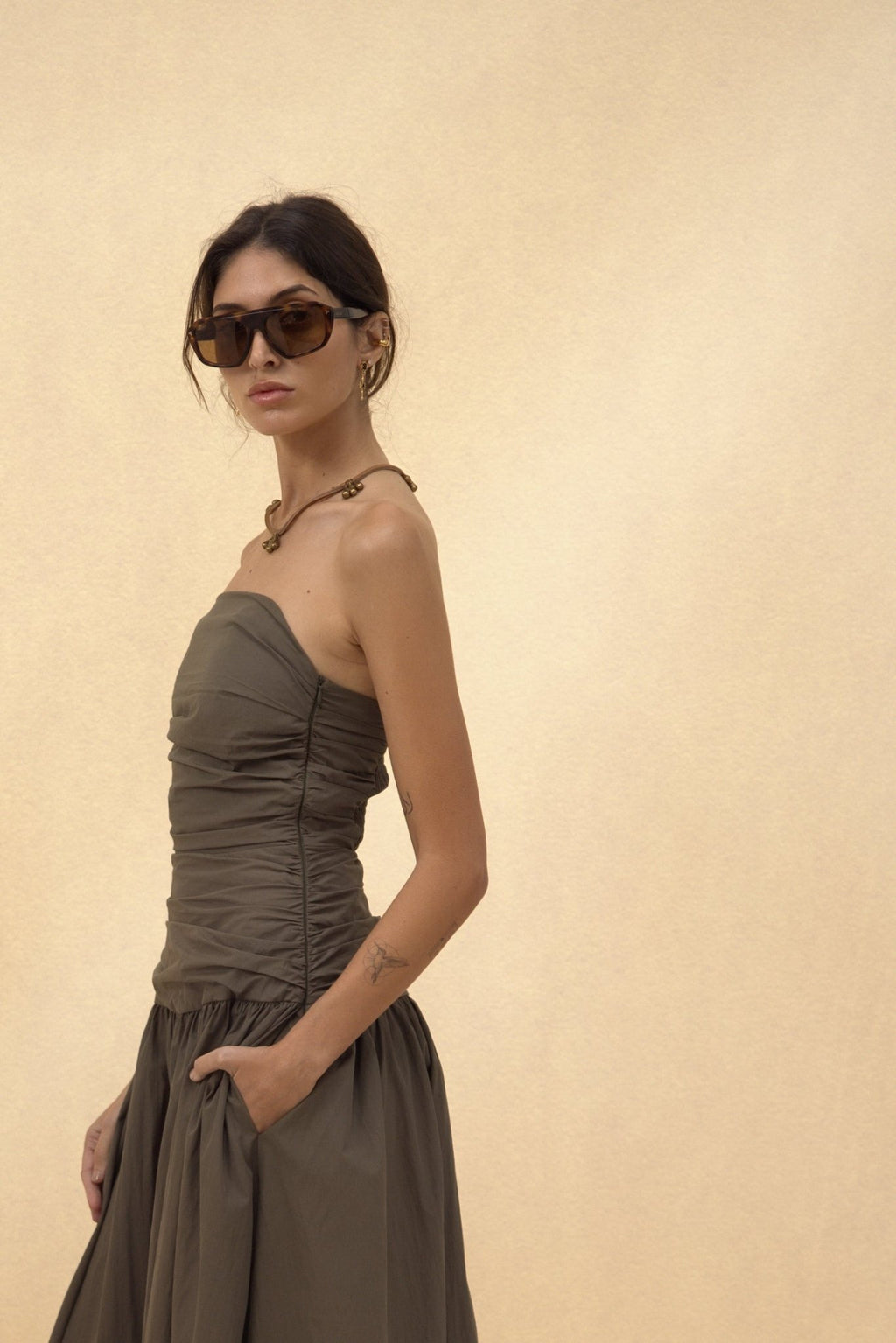 Gigi Strapless Olive
