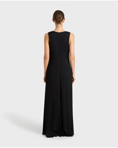 Ardea Twist Shoulder Maxi Dress Black