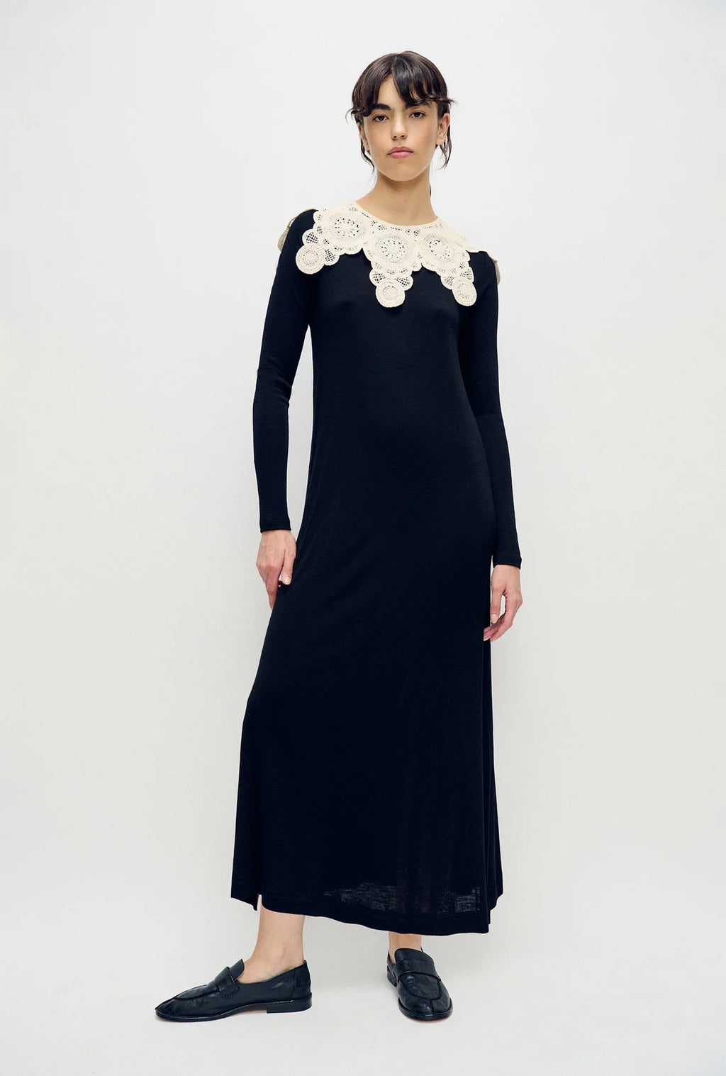 Merino Full Sleeve Dress Black