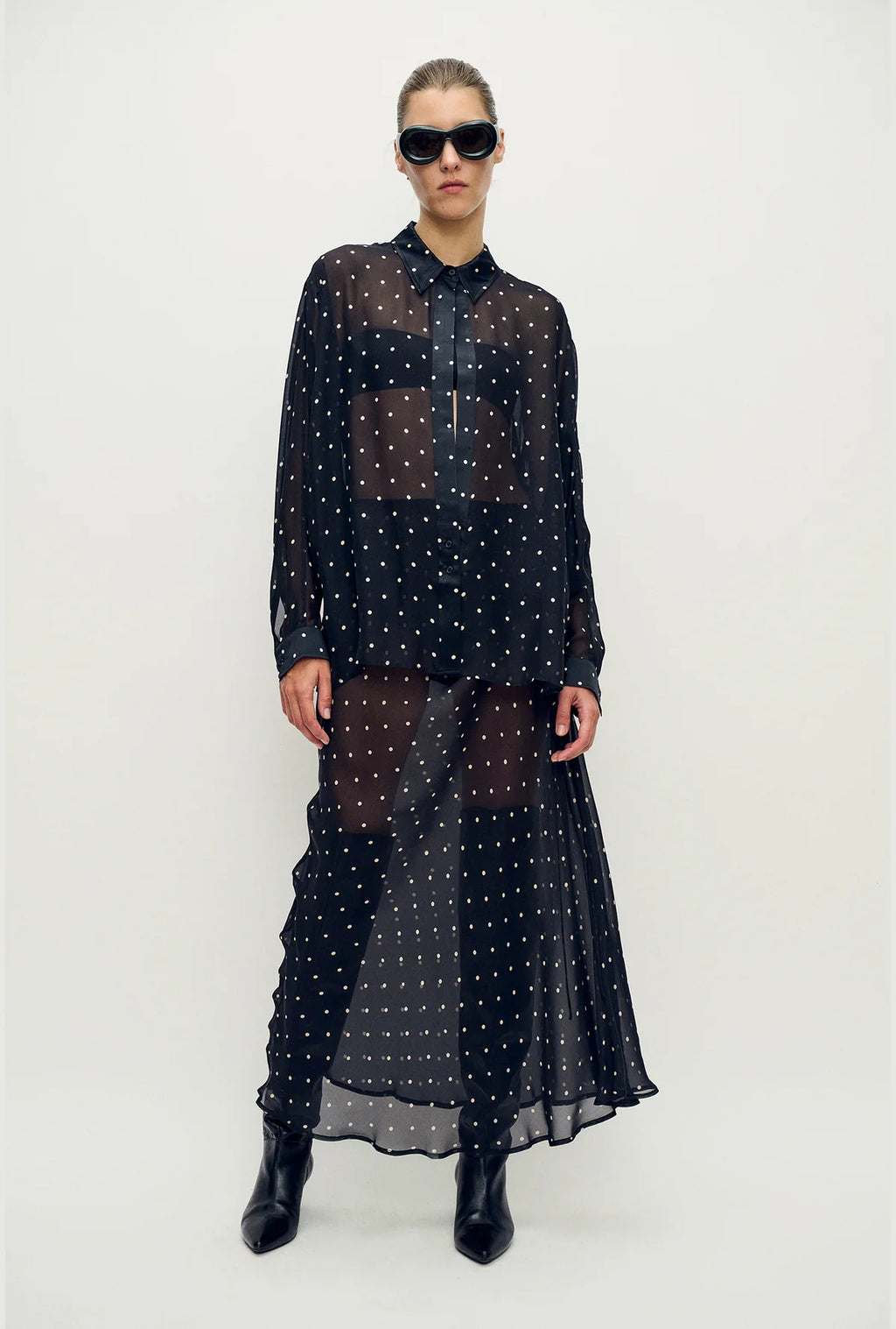 Crossover Shirt Small Polka Dot