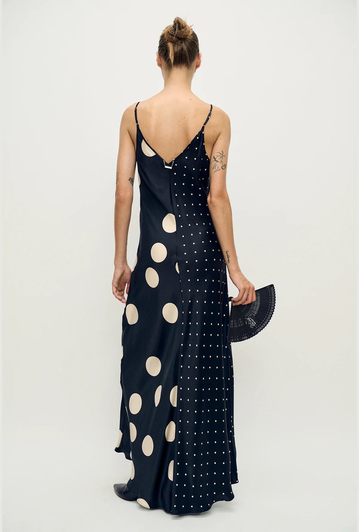 silk laundry polka dot dress Short Sleeve Bias Dress Polka Mix