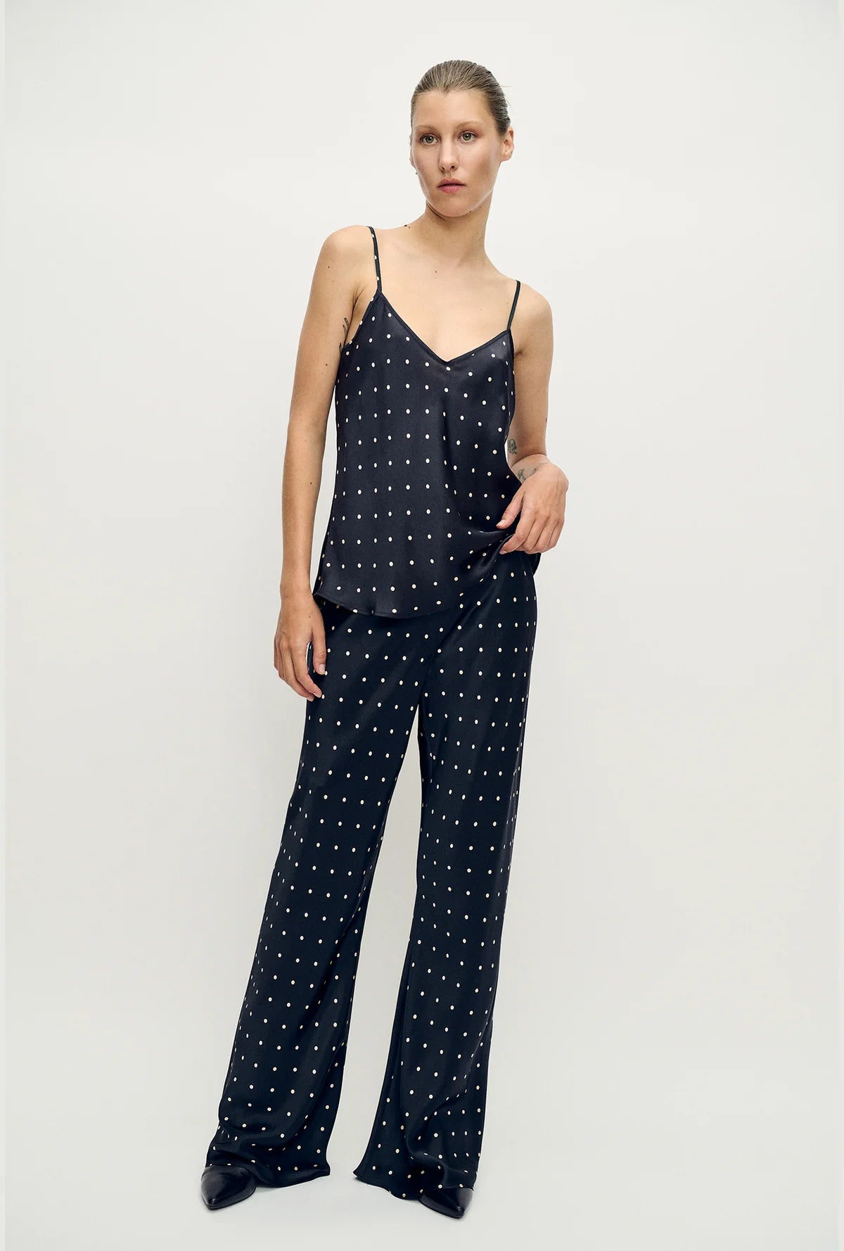 Bias Cut Cami Small Polka Dot