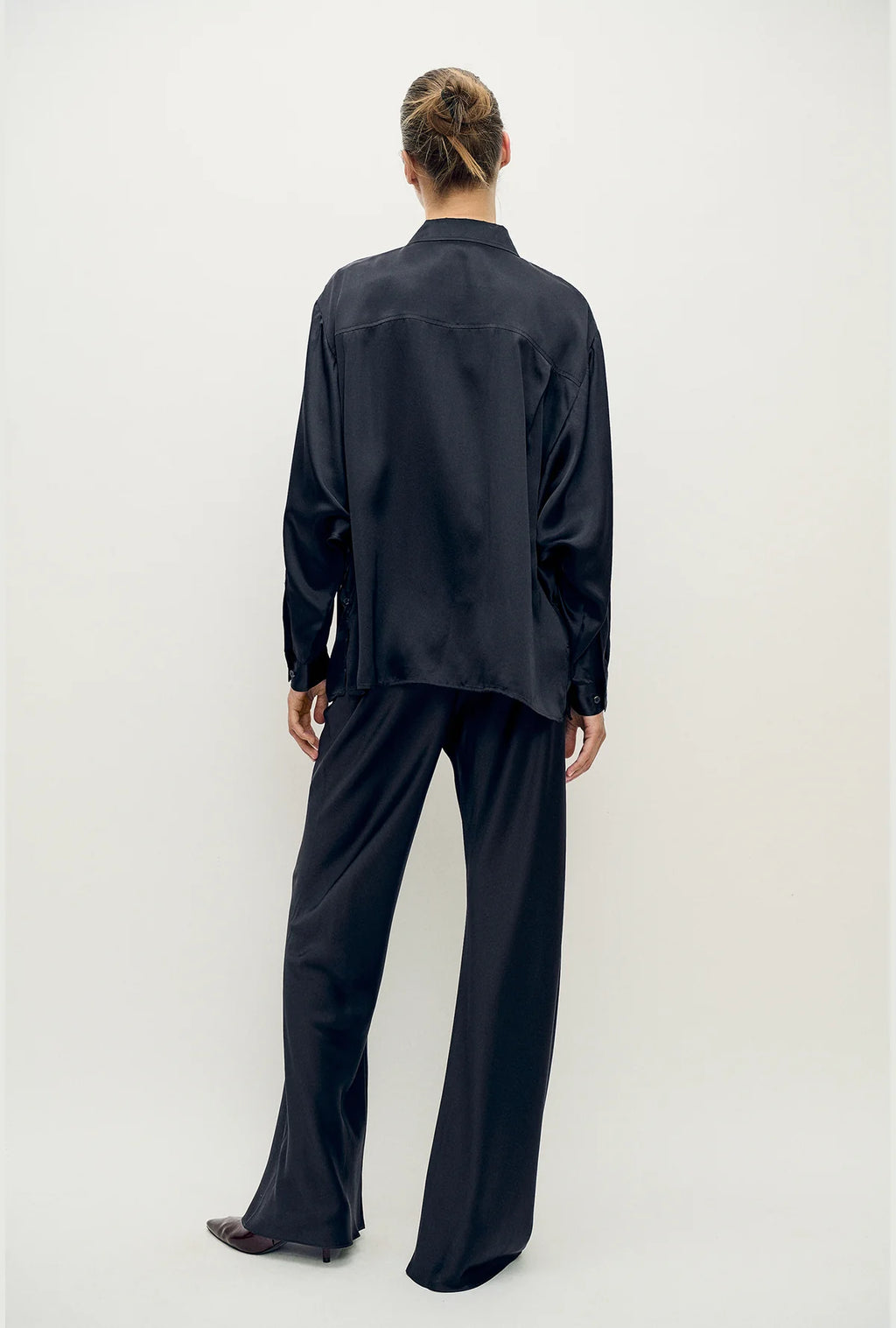Bias Cut Pants Black