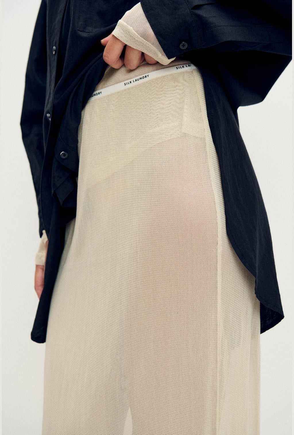 Mesh Skirt Hazelnut