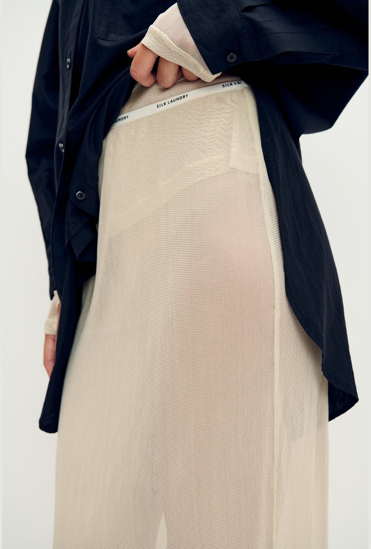 Mesh Skirt Hazelnut