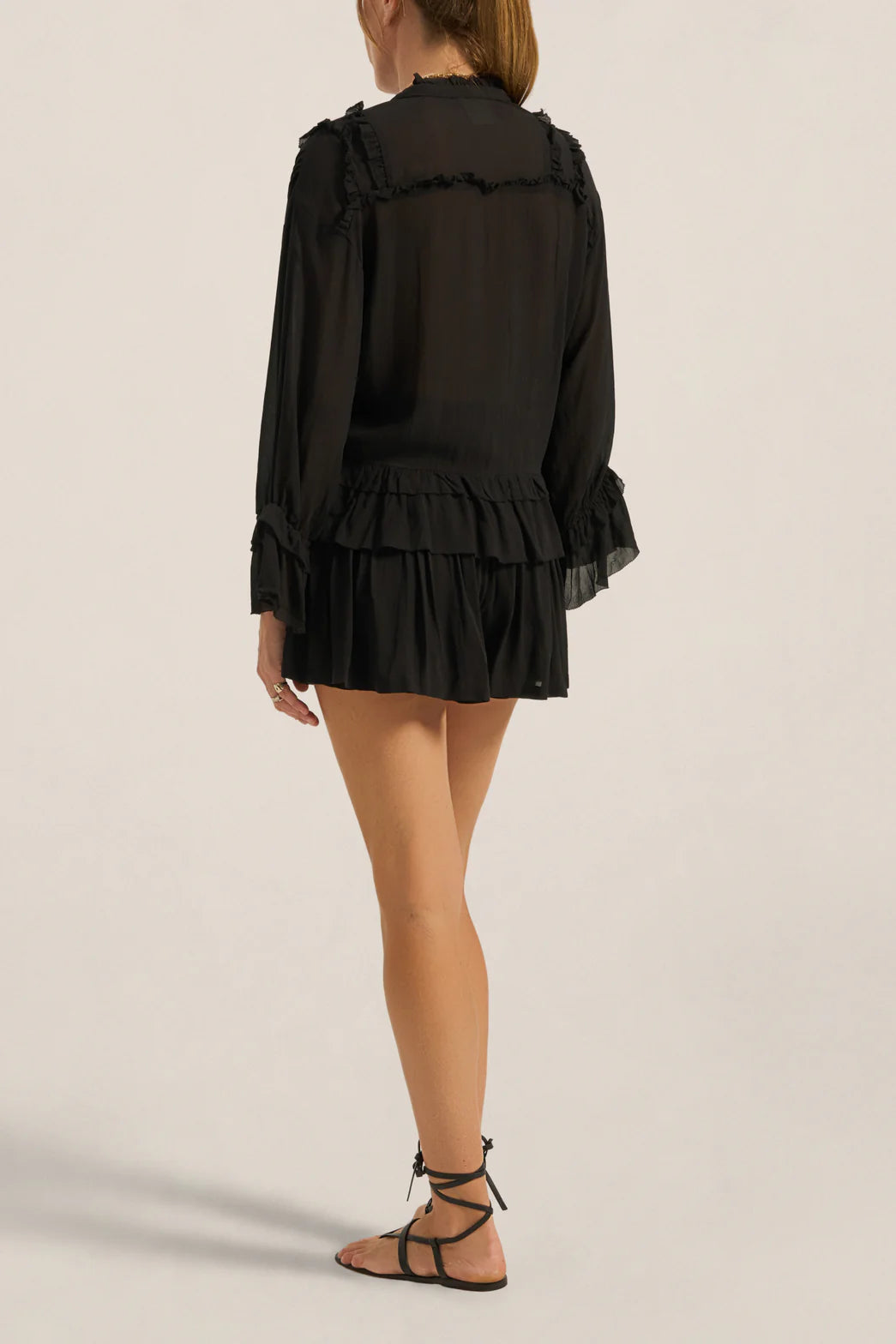 Aulis Black Silk Shirt