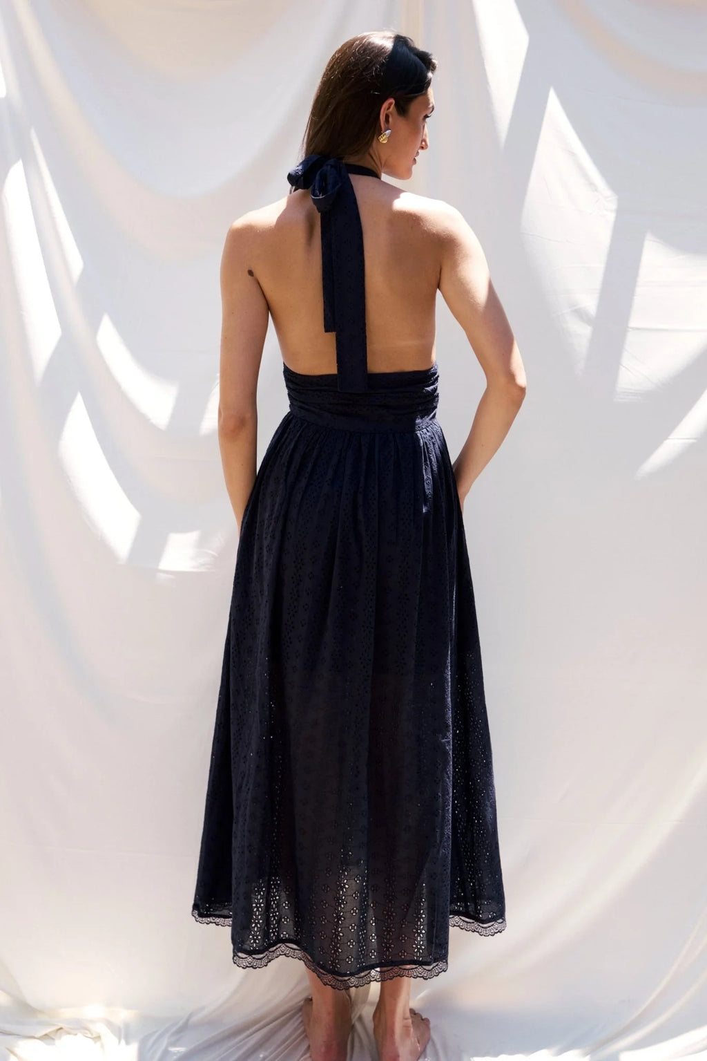 Puna Halter Dress Eyelet