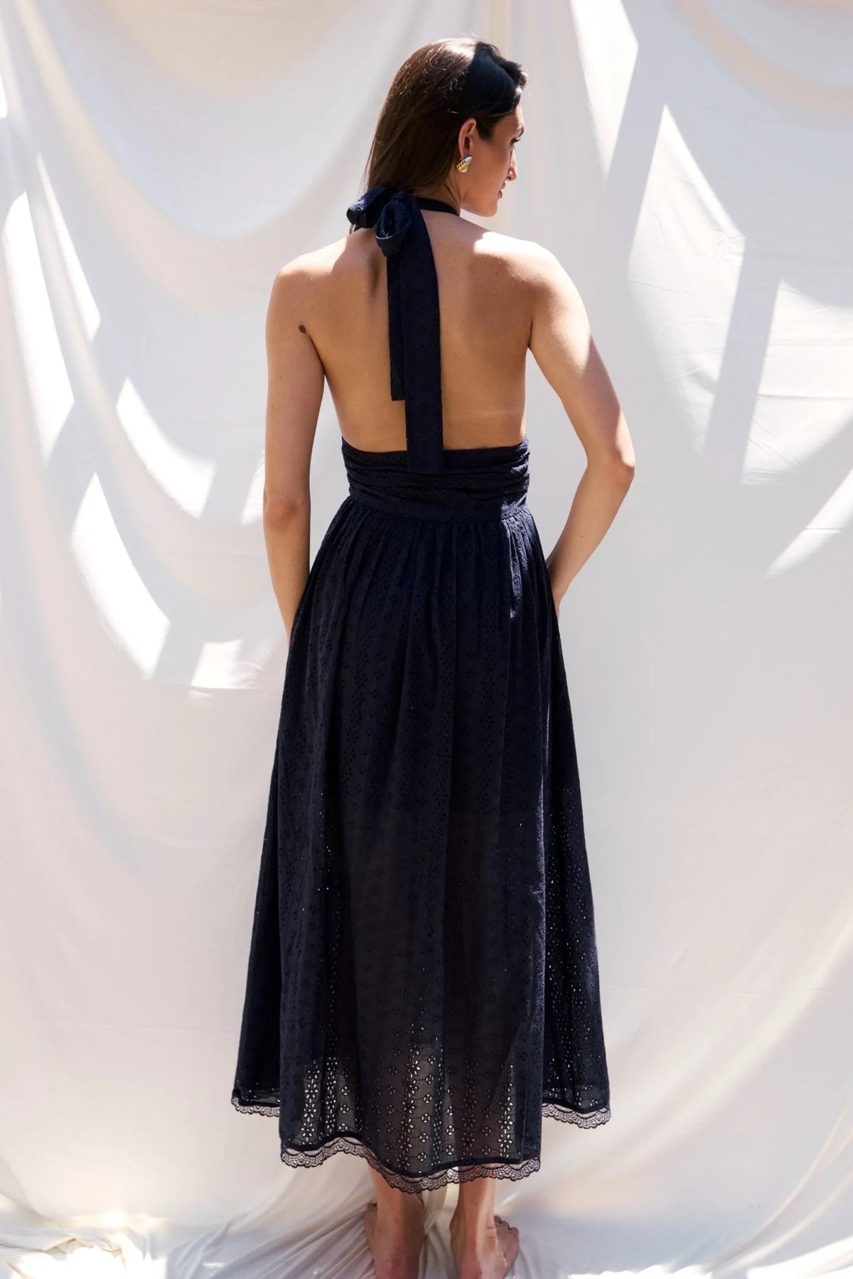 Puna Halter Dress Eyelet