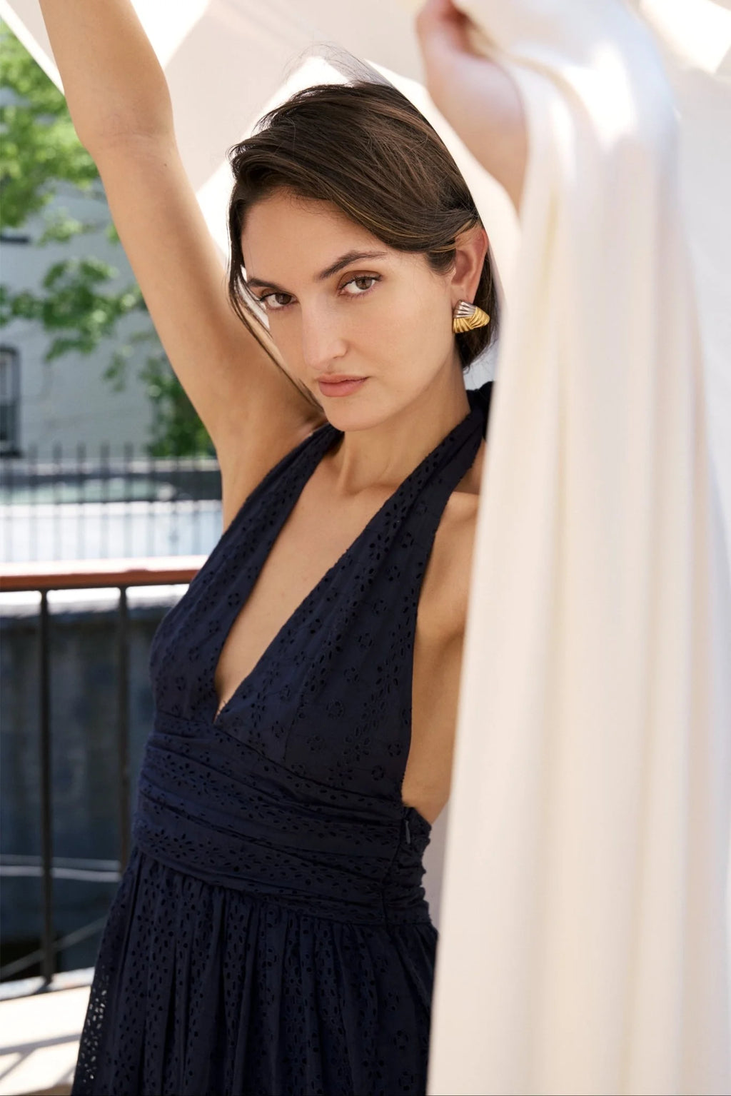Puna Halter Dress Eyelet