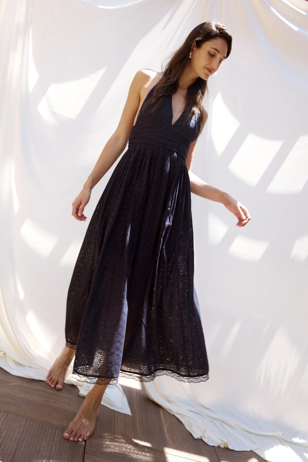 Puna Halter Dress Eyelet