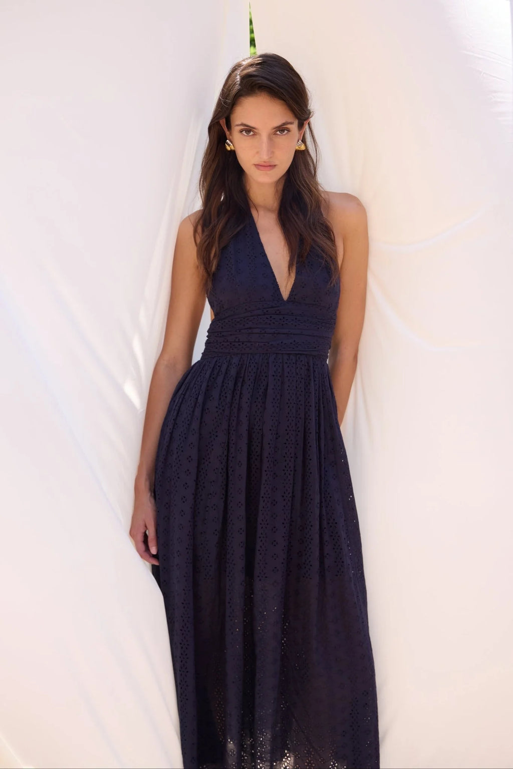 Puna Halter Dress Eyelet