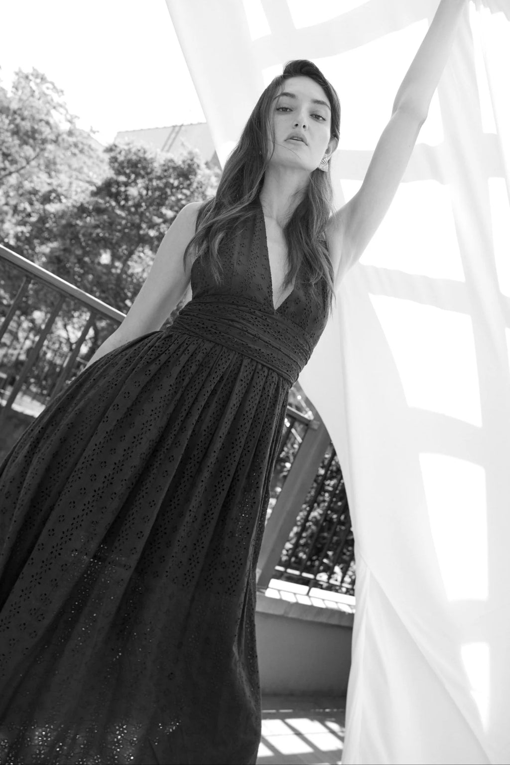 Puna Halter Dress Eyelet