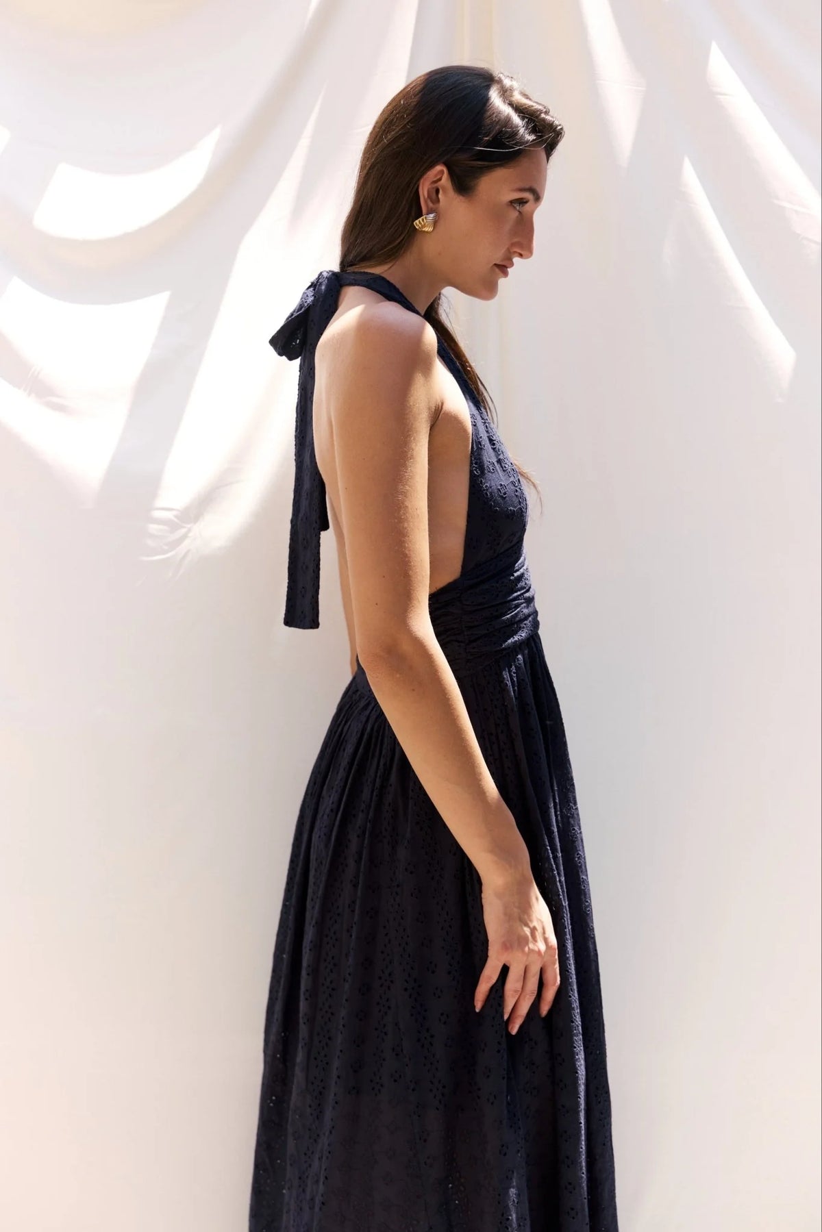 Puna Halter Dress Eyelet
