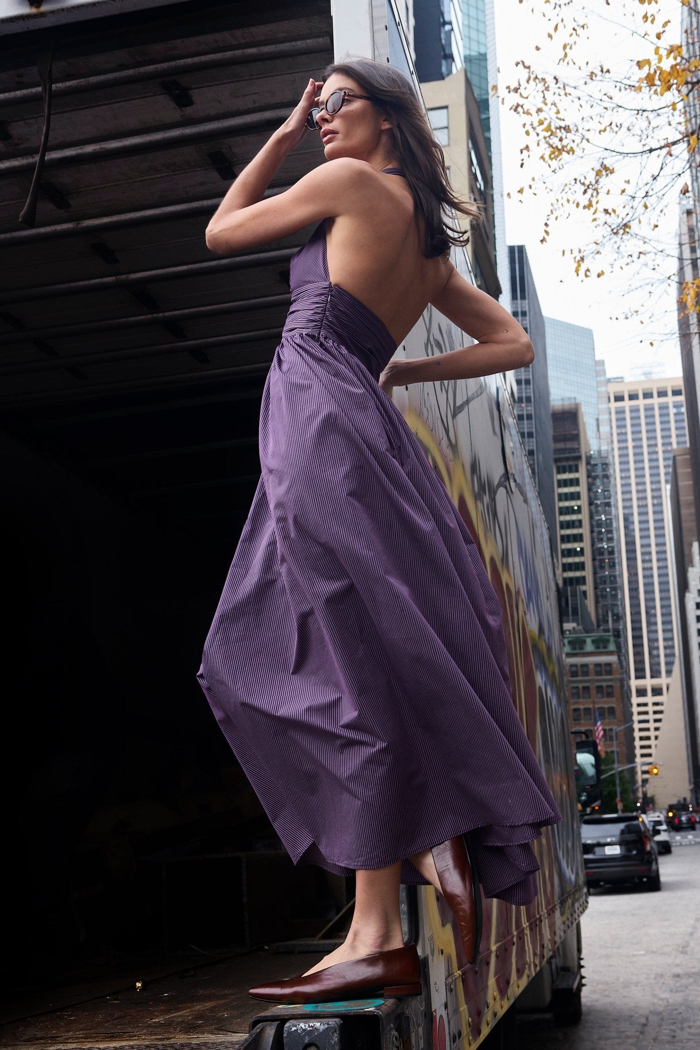 Puna Halter Dress Burgundy