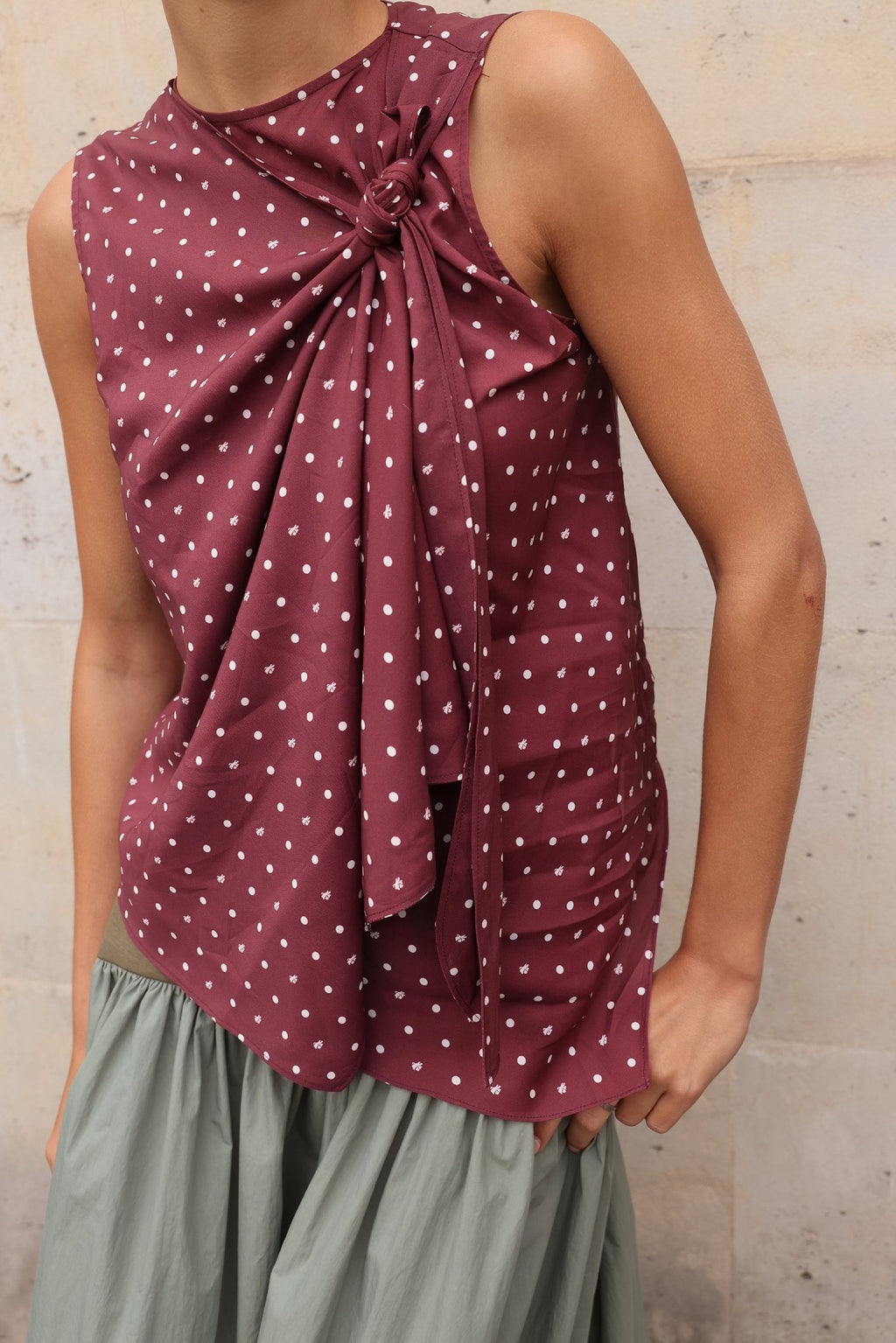 Scarlett Scarf Top Burgundy