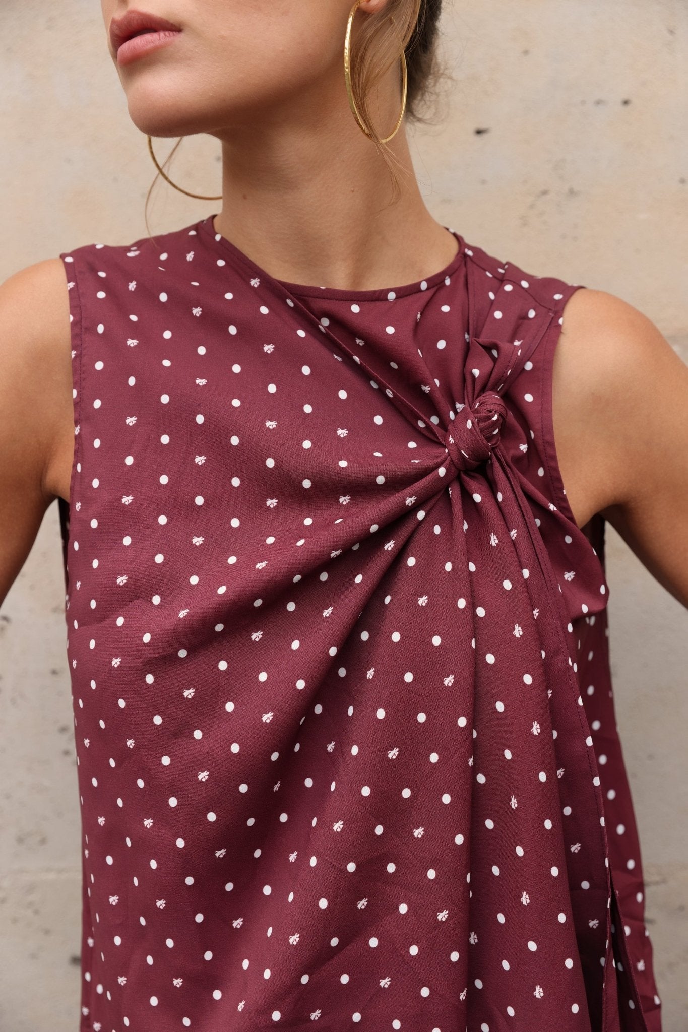 Scarlett Scarf Top Burgundy